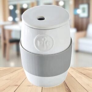 Pampered Chef 1529 Ceramic Egg Cooker Microwave Omelet Oatmeal Maker 2 Cup Gift